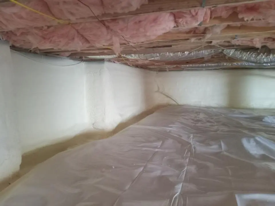 Crawl space encapsulation with closed-cell spray foam for Attic Insulation in Wahiawa